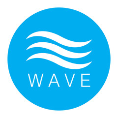 Canvas Print - wave icon vector