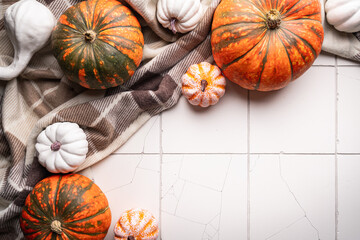 Wall Mural - Cozy autumn flat lay