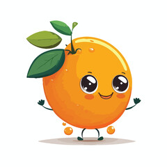 Wall Mural - vector cute orange cartoon style