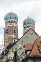 Wall Mural - Munich Cathedral, towers of the famous Frauenkirche cathedral