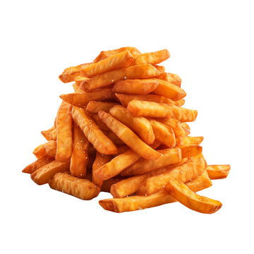 Wall Mural -  - sweet potato fries isolated on transparent background
