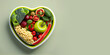 © Tatiana - 3d heart shape with fresh fruits and vegetables inside, on an isolated background. Generative AI