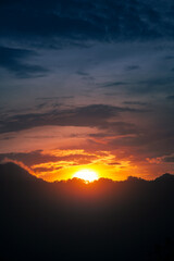 Wall Mural - sunrise over the mountains