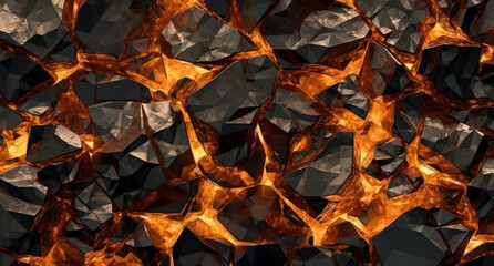 Wall Mural - flames and fire embers texture on a dark background. generative ai illustration.