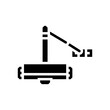 door closer hardware furniture fitting glyph icon vector. door closer hardware furniture fitting sign. isolated symbol illustration