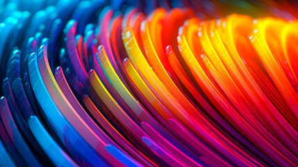 Geometric and dynamic pipe glass colorful flow streamline design element, abstract pipe shaped wave, bright wavy lines, trendy layout, event poster.  Futuristic and motion, 3d AI generate