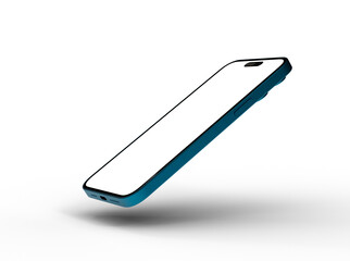 Sticker - Mockup - Smartphone frame less blank screen. Mockup generic device. 3d