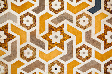 Taj Mahal geometric pattern background