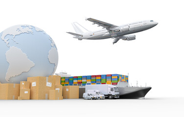 Wall Mural - International transportation and logistics