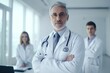 © Lumos sp - doctor hospital team medical nurse health medicine teamwork man healthcare senior unity  clinic, created using generative ai technology