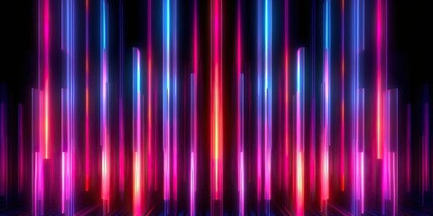Wall Mural - Vibrant technology neon colorful background, generative ai
