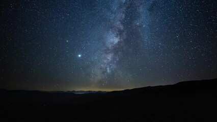 Wall Mural - Amazing time-lapse of the starry night sky.