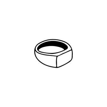 Vector illustration of ring doodle