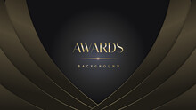 Black Gold Royal Awards Graphics Background Lines Sparkle Elegant Shine Modern Glitter Template Luxury Premium Corporate Abstract Design.