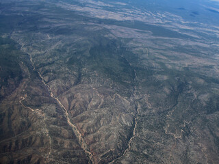 Sticker - aerial view of the mountains