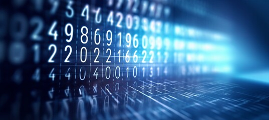 Leinwandbilder - Programming code number data machine learning visualization system technology background. Generative AI technology.
