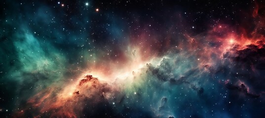 Wall Mural - nebula gas cosmos galaxy background. generative ai technology.