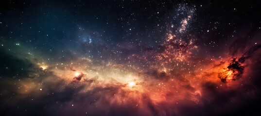 Wall Mural - space nebula cosmos galaxy background. generative ai technology.