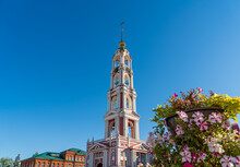 Tambov, Russia. Belfry Of The Kazan Mother Of God Monastery