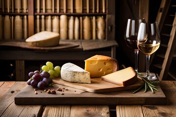 cheese and wine