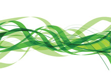 Abstract Curve Green Banner Background