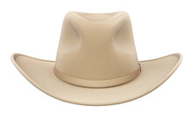Front View Of Cowboy Hat Isolated On White Background - 3D Illustration