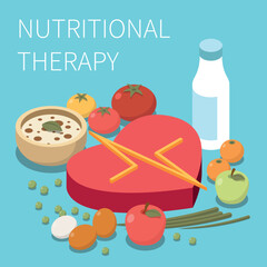 Canvas Print - Nutritional Therapy Isometric Composition