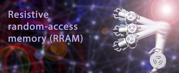 Wall Mural - resistive random-access memory (rram) a type of non-volatile memory that can be used for in-memory c