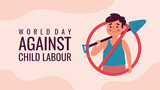 Fototapeta Pokój dzieciecy - world day against child labour day poster template
