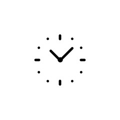 Canvas Print - Simple Clock icon in trendy flat style isolated on white background