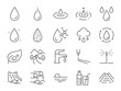 Water icon set. It included Liquid, Moister, Water Tap, and more icons. Editable Stroke.

