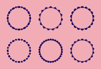 Wall Mural - Collection of decorative circular frames