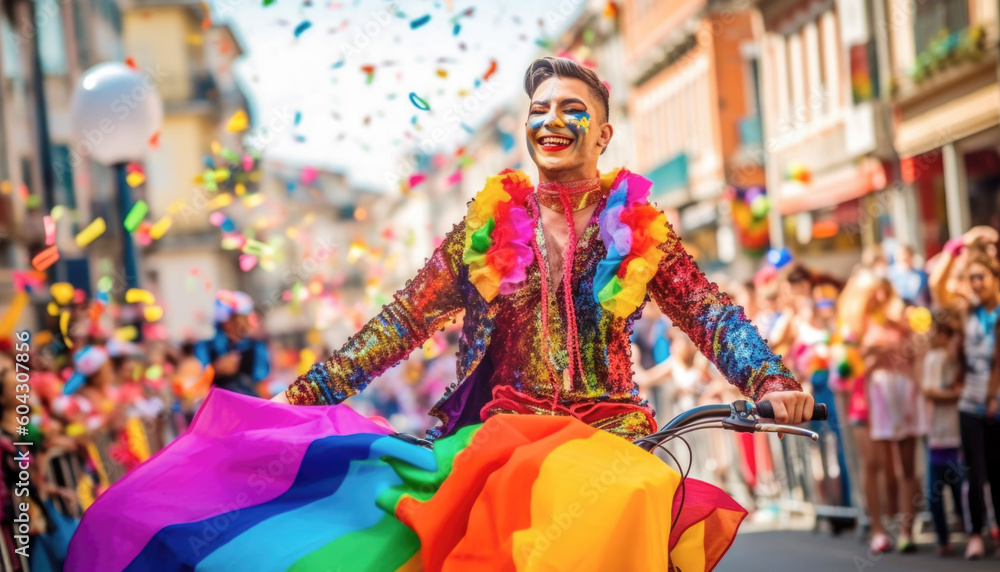 LGBT community concept celebrating the diversity at the pride month ...