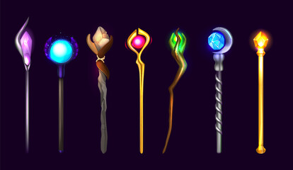 Wall Mural - Magic Wizard Staff Set