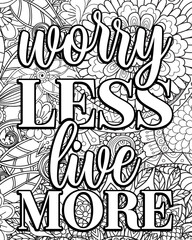 Wall Mural -  Motivational quotes coloring page.