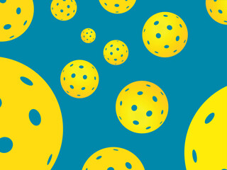 Wall Mural - great editable vector pickleball background design for any media