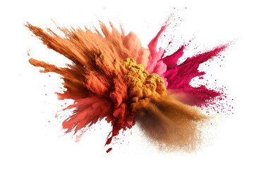 explosion powder with different colors splash