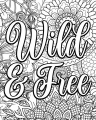 Wall Mural - Inspirational coloring page