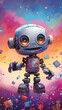 © 俊后生 - hand drawn cartoon robot illustration