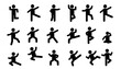 © adi yuhanggana - stick figure set, pictogram, sticman, stick figure, silhouette