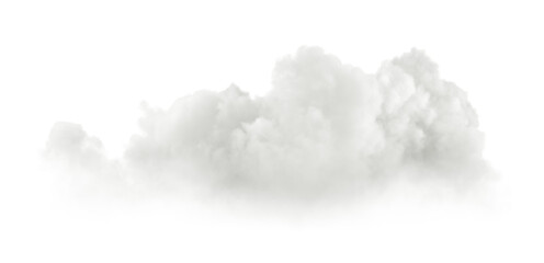 Aufkleber - Realistic white clear soft cloud on transparent backgrounds 3d render png