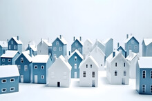 Miniature Blue Houses, Generative AI
