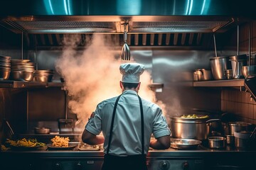 Mastering the Art of Culinary Chaos: A Chef's Journey in a Busy Restaurant Kitchen, Generative AI.