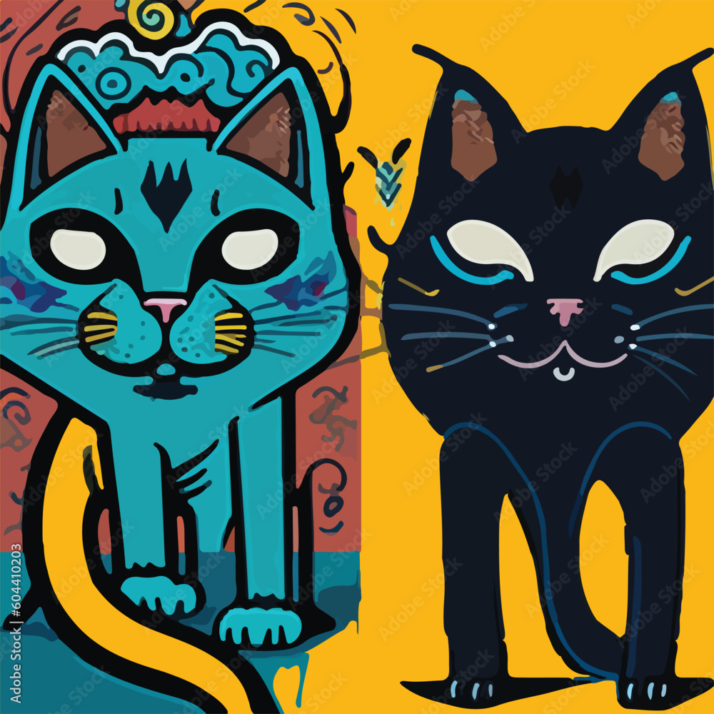 Explore The Fusion Of Feline Charm And Pop Culture By Illustrating A