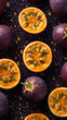 Overhead view of passion fruit created with Generative AI