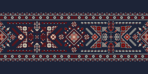 Poster - Palestinian border, Tatreez pattern 2