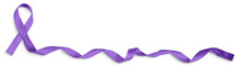 Purple Ribbon, Alzheimer's, Domestic Violence Awareness Concept, Isolated