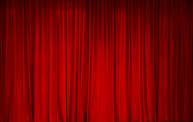 Red Draped curtain background