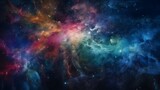 Fototapeta Kosmos - A colorful galaxy and Stars of a planet