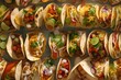 Street Tacos Seamless Texture Pattern Tiled Repeatable Tessellation Background Image	
